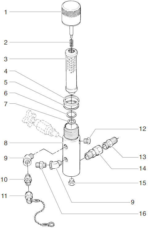 PowrLiner 8900 Filter Assembly Parts PowrLiner 8900 Filter Assembly Parts